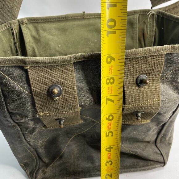 Vintage Military Control Group An/gra-6 Green Canvas Radio Bag - Picture 9 of 10